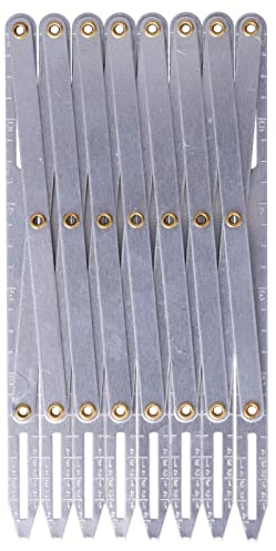 Dioche Aluminum Adjustable Length Sewing Gauge Expandable Sewing Gauge Metal Button Locator Anti Rust DIY Household Curtain Accessories