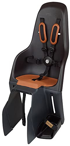 MINIA for Carrier 8405700001 - Seggiolino per bicicletta posteriore con ancoraggio nel portapacchi, per bambini con un’età compresa tra i 9 mesi e i 6 anni in nero.