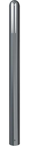BAUZAUNWELT Stilpoller Ø 102 mm mit Halbkugelkopf ortsfest zum Einbetonieren ca. 950 mm Überflur feuerverzinkt und anthrazitgrau (RAL 7016) beschichtet