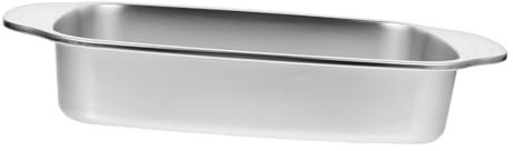 Yardenfun Rechteckige Edelstahl Bräterplatte Für Grillen Backen Fisch Braten Herd Metallplatte Servierplatte Kochen Bräter Bratpfanne Kochen Bratblech