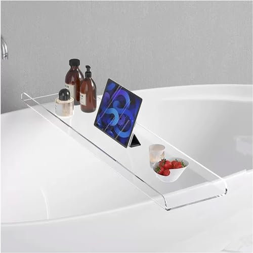 Tablett Bunte Acryl-Badewannenablage, Transparenter Badezimmer-Handtuchhalter, Badezimmer-Organizer-Tablett Für Weinglas, Elegantes Aufbewahrungsregal Über Der Badewanne, Luxuriöser Badezimmer-Badewa