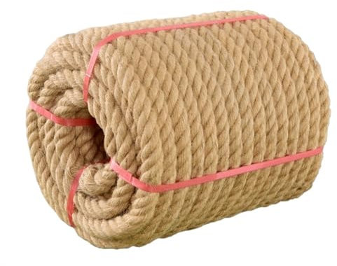 14 mm 5/10/30 m natürliches Juteseil, Bindfaden, Rollen, Hanf, gedrehte Schnur, Makramee-Schnur, Haustierkratzen, handgefertigt, DIY, Handwerk, Dekoration (Farbe: 100 m, Größe: 14 mm)