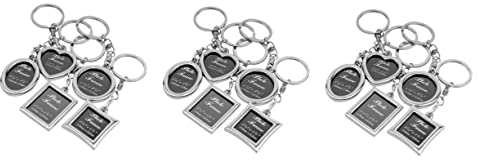 15 Stück Auto-Geschenke for Papa, Bilderrahmen-Schlüsselanhänger, Paar-Bild-Schlüsselanhänger, Metall-Paar-Schlüsselanhänger, Blanko-Foto-Schlüsselanhänger, Metall-Paar-Rahmen-Schlüsselanhänger, Bild-