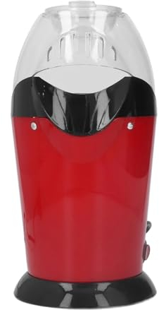 Máquina de Palomitas Máquina eléctrica for hacer palomitas de maíz, cámara de calentamiento de gran capacidad, pequeña máquina portátil de palomitas de maíz roja de alta velocidad, fácil de limpiar fo