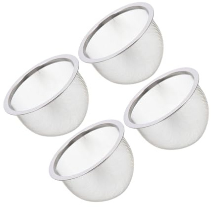 Filtro Infusor de Té de Acero Inoxidable, 4 Piezas, Plata | Colador, Malla Fina para Hojas, Diseño Práctico y Resistente Deformación