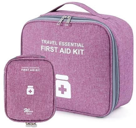 YWKJDDM Medikament Tasche, 2 Stück Tragbar Medikamententasche, Lila