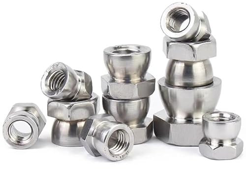 AtZOtOYZJ - Écrous borgnes, écrous hexagonaux, Écrou antivol à visser en acier inoxydable 304 M8 (10Pcs)