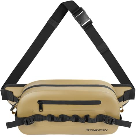 THKFISH Angeltasche Wasserdicht Fishing Hüfttasche IPX8, Taktische Gürteltasche Bauchtasche mit Luftdichtem Reißverschluss für Outdoor Angeln,Laufen, Sport im Freien, Training