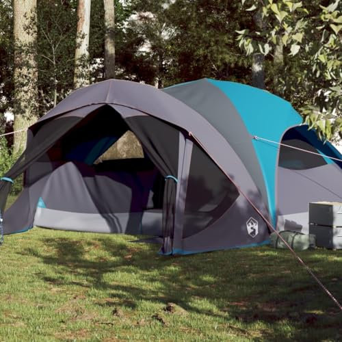 Homgoday Familienzelt für 6 Personen Campingzelt Modern Gruppenzelt Festivalzelt Gartenzelt Zelt für Camping Reise Trekking Garten Blau Wasserdicht