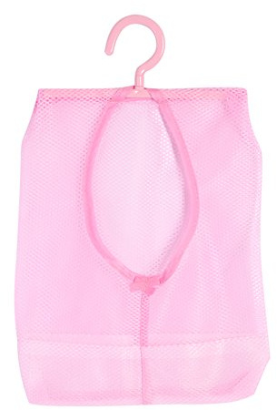 HAOHIZE Wäscheklammerbeutel, Klammerbeutel für Wäscheklammern, Hängende Netztasche, Mehrzweck Hängenetz Aufbewahrungstasche für Socken, Strümpfe, BH, Unterwäsche, Badezimmer (Rosa)