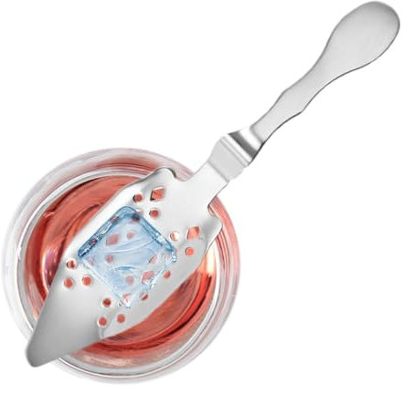 Silver Absinthe Spoon - Stainless Steel Slotted Spoon | 6.3 x 1.38 Food Grade Spoon with Holes, 24g Absinthe Spoon Dropper, Hollowed Spoon, Strainer, Household Absinthe Filter for the