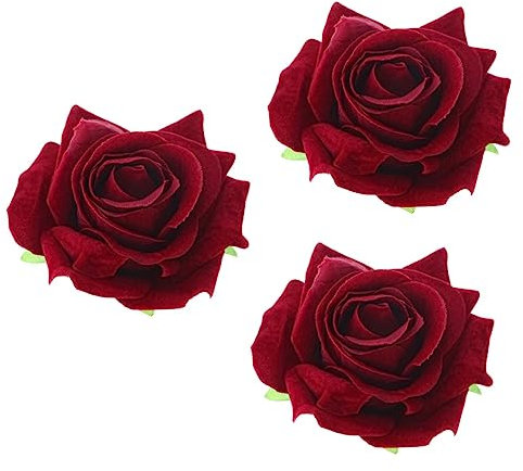 WRITWAA Ansteckblumen Damen 3 2 1 Rosenbrosche Brosche Mit Haarkämme Für Frauen Haarnadel Mit Funkeln Künstliche Blüten Artificial Damen Anzug Haar Haarspange