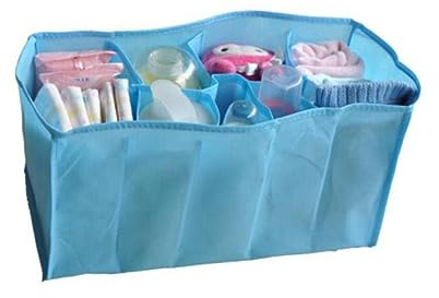 MERRYHAPY Innenfachtasche Mit Sieben Fächern Organizer Für Wickeltasche Blasentasche Größe Ca 37x18x20 Cm Vliesstoff Geeignet Für Spielzeug Wasserflaschen Snacks