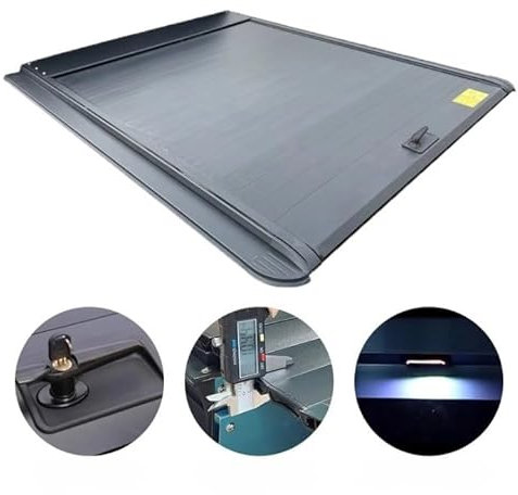 YBDFCBF Pickup-Aluminium-Tonneau-Abdeckung, echte einziehbare elektrische rollende Ladefläche, kompatibel mit VW AMAROK 2005–2024. Nachrüstung des hinteren Fachdeckels verdickt(Key Lock)