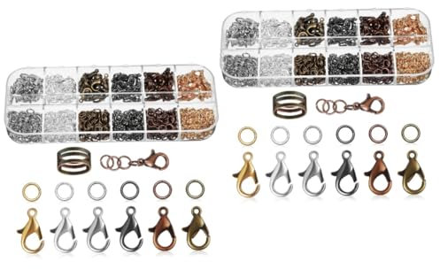 Tofficu 2 Sätze Halskettenschnallen selber machen Kettenglieder für die Schmuckherstellung Anhängerverschluss ersatzteile bastelzeug schmuck DIY zubehör Schmuckverschlüsse und Verschlüsse
