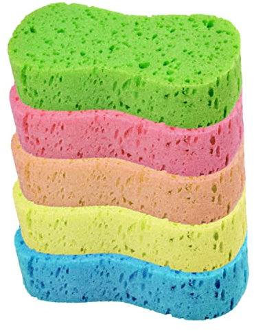 FUNOMOCYA 5 Piezas Esponja De Lavado De Autos Fregar Depilación Pequeño Esponja De Coche Esponjas Jumbo Automotor Poroso Lavar Esponjas De Lavado De Autos De Alta Densidad Color Aleatorio
