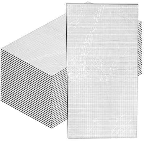 PINGEUI Lot de 30 tapis insonorisants en butyle auto-adhésifs pour voiture, camionnette, isolation phonique et thermique, 40 cm x 25 cm x 5 mm