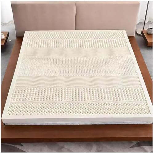 Naturlatexmadrasser, Kompression och ingen deformation, bikakeformad porventilation, mjuk bekväm, 5 cm naturgummimadrass(200x200cm(79x79in))