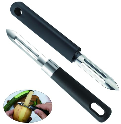 2Pcs Éplucheur de Légumes 2 Tranchants Lame Éplucheur en Acier Inoxydable