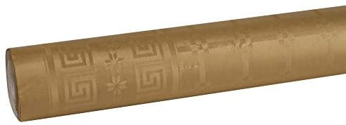 Pro Nappe Ropa de Mesa desachable, Papel, Dorado Metalizado, 25 x 1,20m