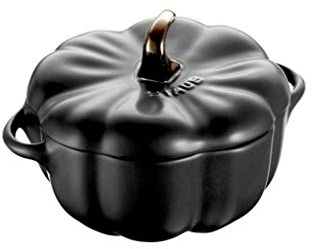 'polvo Juego de 4 calabaza Cocotte Ceramic cerámica 14,5 cm 5 3/5, color negro