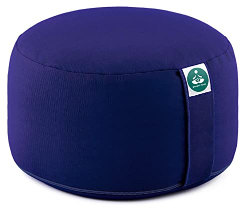 Present Mind Cuscino Meditazione Extra Alto (Altezza 20 cm) - Colore: Comblum - Cuscino Yoga Alto/Cuscino da Meditazione - Prodotto UE - Fodera Lavabile - Cuscino Yoga Meditazione Naturale