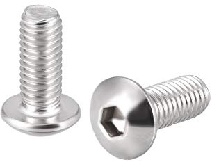 sourcing map 50 Stück Maschinenschrauben Innensechskant Rundkopfschrauben Schrauben Bolzen M5x12mm