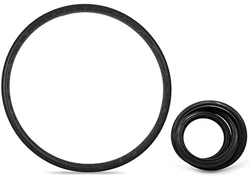 CATAZER Rennrad Reifen Fixed Gear Fahrrad Solide Reifen Radfahren Reiten Schlauchlos Reifen Track Bike Leicht Pannensicher 700x23C (Schwarz)