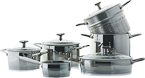 Moneta Accordo Batteria di 10 pezzi in Acciaio Inossidabile per ogni piano cottura