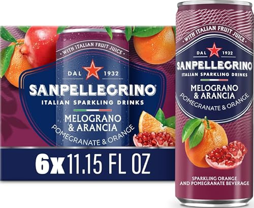 San Pellegrino Sanpellegrino – Boisson pétillante italienne Melograno et Arancia, boisson pétillante à l'orange et à la grenade, canette de 30 ml