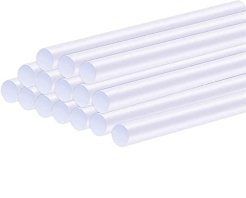 HNGM Klebesticks 20 Heißkleber Sticks 0,27 Zoll (7 mm) im Durchmesser, weiße transparente heiße Schmelzkleberkleber