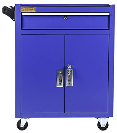 Bderkz Rolling Tool Chest Heavy Duty Steel Mobile Trolley Tool Cabinet with Wheels and Large Storage Cabinet, Perfect Tool Organizer for Mechanics and Home Garage, Red (Color : Royal blue)