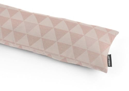 SCHÖNER LEBEN. Zugluftstopper Metallic Triangel Retro Scandi rosa hell, Auswahl:120cm Länge