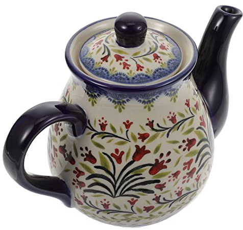 UPKOCH 1pezzi Teiera Ceramica Elegante Kettle Porta Tè Multifunzione Per Casa e Ufficio Design Artistico e Superficie Liscia Perfetta Per Momenti Di Relax Con Amici e Famiglia