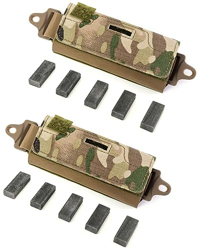 QWORK Gegengewichtstasche, 2er-Pack Taktische Gegengewichtstasche für Nachtsichtgeräte (NVG), kompatibel mit OPS Fast BJ PJ MH Helme und Helmzubehör