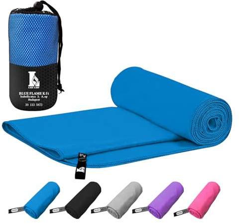 LAZY LADY Asciugamano palestra in Microfibra Ultraleggero per Uomo e Donna-5 Colori e 6 Misure Disponibili-telo microfibra palestra-Asciugatura Rapida, Leggero, Assorbente (80X40CM, BLU)