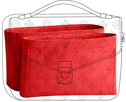 Lckaey Organizer-Einsatz für Pochette Métis in allen Abteilungen, Pochette Tote Handtascheneinsatz Y068-rot