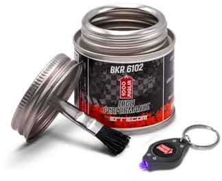 Errecom BKR 6102 HIGH PERFORMANCE Lubricante Cadenas de Bicicletas para un rendimiento profesional - 60 ml, Todo tipo de senderos, fórmula fluorescente, Bote All-In-One + cepillo incluido