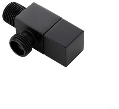 Absperrventil aus verdicktem Messing, 30,5 cm Wandmontage, schwarze Wassersteuerung (schwarz)
