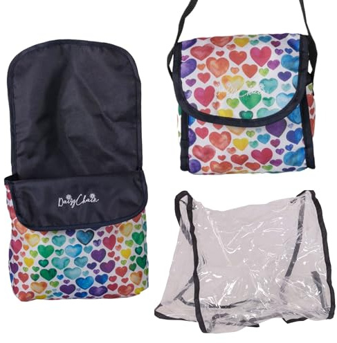 Daisy Chain Zipp-Puppenbuggy – Zubehörpaket (Rainbow Hearts)