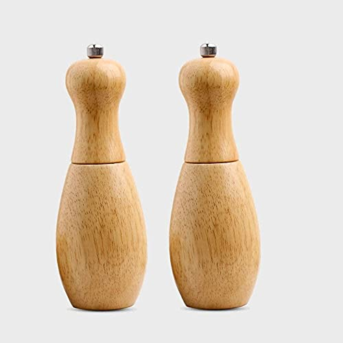 QTANZIQI The Set is Made of Wooden Mill Perfumery Manual Shaker Cruet Powerful Adjustable Ceramic Core 2 Packs Salt Mill Salt and Pepper Mills silk pillowcase