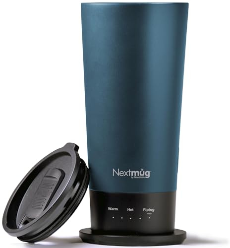 Nextmug Go - Temperature-Controlled, Self-Heating Travel Mug (Slate Blue - 16 oz.)