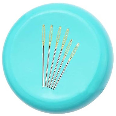 SEWACC Caja De Agujas Redonda Imán y Ventosa Almacenamiento De Costura Práctica y Elegante