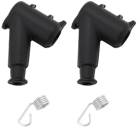 VGOL 2 Stück Zündkerzenstecker mit Feder Kompatibel mit STIHL TS350 TS400 TS410 TS420 OE 128 405 1000,1106 405 1000 Rasenmäher-Zündkerzenstecker für Garten Hof Bauernhof Schwarz