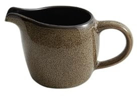 ruyi-1986 Salsera Jarra de cerámica pequeña for Leche, Salsera con asa, Tarro de cerámica Chino for Leche, minicondimento, 2,7 oz Salsa Jarra(Bruin)