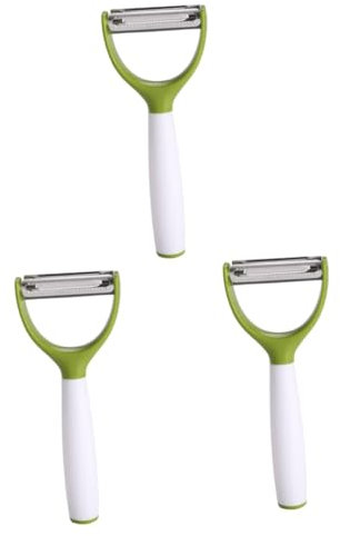 Alipis 3piezas Pelador De Verduras y Frutas De Acero Inoxidable Herramienta Multifuncional De Pelado Para Patatas Zanahorias Manzanas y Fácil De Usar y Almacenar Para Cocina Doméstica