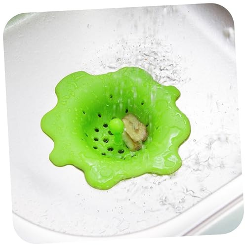 jojofuny Filtre Évier Cuisine Silicone Premium Forme De Fleur Vert Passoire Drain Anti-bouchage Pour Lavabo Salle De Bain Et Évier Cuisine Capte Cheveux Et Déchets Installation Facile