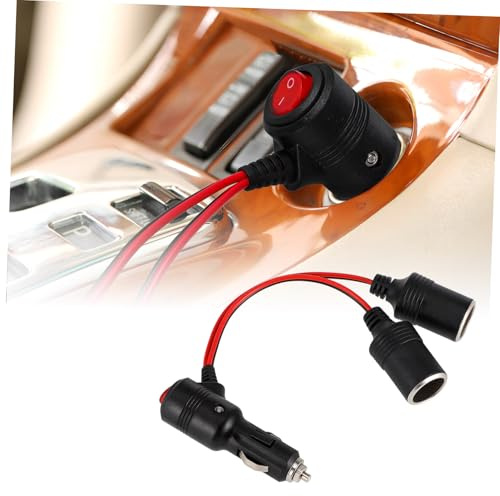 CHILDWEET Automotive Cigarette Lighter Adapter Plug Splitter Switch Extension Cable Car Lighter Adapter Compact