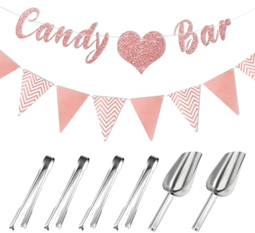Candy Bar Girlande,Candy Bar Deko,Candy Bar Banner,Candy Bar Schild,Candy Bar Zubehör,Zuckerzange,Eiszangen,Candybar Zangen