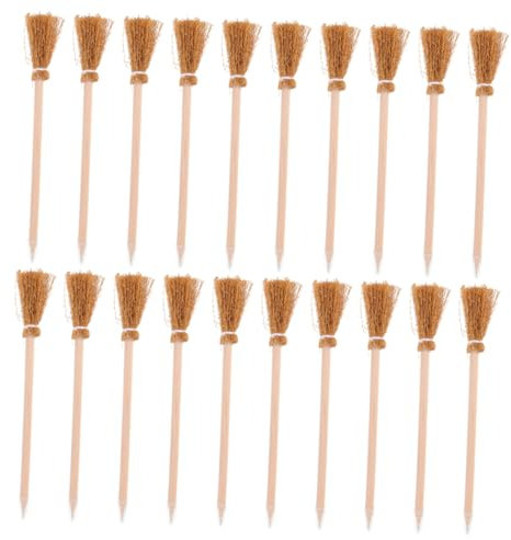 TEHAUX 20stücke Funny Witch Broom Pens Holzstifte Besenform Für Halloween Geburtstagsfeiern Klassenzimmer Goody Bags Und Partygeschenke